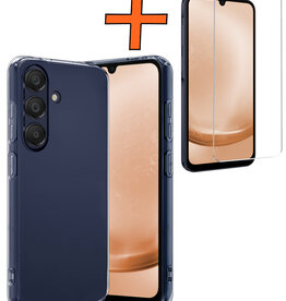 Nomfy Nomfy Samsung Galaxy A25 Hoesje Siliconen Met Screenprotector - Transparant
