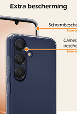 Nomfy Hoesje Geschikt voor Samsung A25 Hoesje Siliconen Cover Case Met Screenprotector - Hoes Geschikt voor Samsung Galaxy A25 Hoes Back Case - Transparant