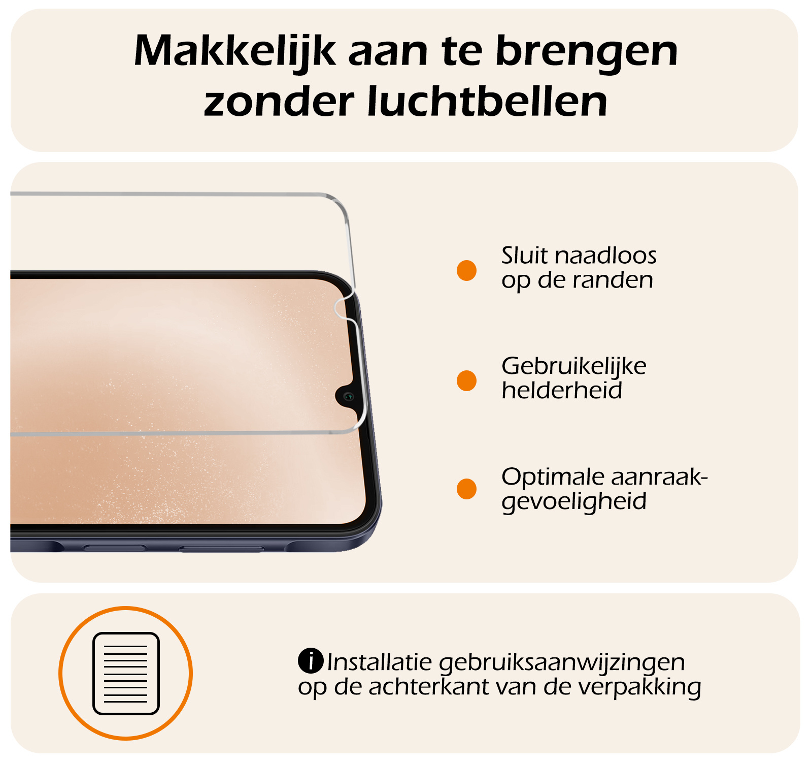 Nomfy Hoesje Geschikt voor Samsung A25 Hoesje Siliconen Cover Case Met Screenprotector - Hoes Geschikt voor Samsung Galaxy A25 Hoes Back Case - Transparant