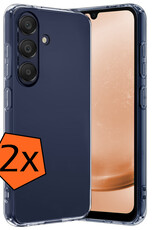 Nomfy Hoesje Geschikt voor Samsung A25 Hoesje Siliconen Cover Case - Hoes Geschikt voor Samsung Galaxy A25 Hoes Back Case - 2-PACK - Transparant