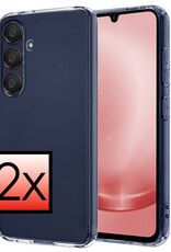 NoXx Hoes Geschikt voor Samsung A25 Hoesje Cover Siliconen Back Case Hoes - Transparant - 2x