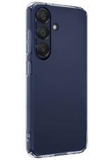 BASEY. Hoes Geschikt voor Samsung A25 Hoesje Siliconen Back Cover Case Met 2x Screenprotector - Hoesje Geschikt voor Samsung Galaxy A25 Hoes Cover Hoesje - Transparant