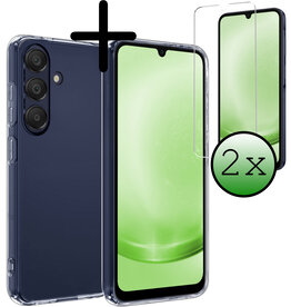 BASEY. BASEY. Samsung Galaxy A25 Hoesje Siliconen Met 2x Screenprotector - Transparant