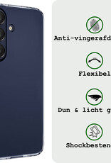 BASEY. Hoes Geschikt voor Samsung A25 Hoesje Siliconen Back Cover Case - Hoesje Geschikt voor Samsung Galaxy A25 Hoes Cover Hoesje - Transparant - 2 Stuks