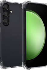 BASEY. Hoes Geschikt voor Samsung S23 FE Hoesje Shock Proof Case Hoes Siliconen - Hoesje Geschikt voor Samsung Galaxy S23 FE Hoes Cover Shockproof - Transparant