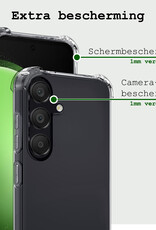 BASEY. Hoes Geschikt voor Samsung S23 FE Hoesje Shock Proof Case Hoes Siliconen - Hoesje Geschikt voor Samsung Galaxy S23 FE Hoes Cover Shockproof - Transparant - 2 Stuks