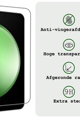 BASEY. Hoes Geschikt voor Samsung S23 FE Hoesje Shock Proof Case Hoes Siliconen Met 2x Screenprotector - Hoesje Geschikt voor Samsung Galaxy S23 FE Hoes Cover Shockproof - Transparant