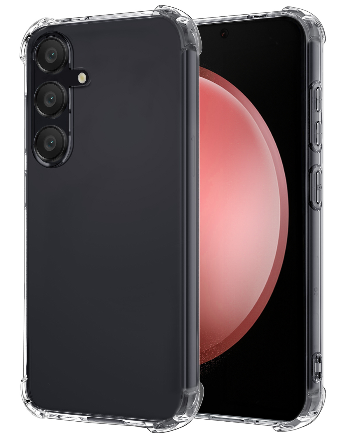 NoXx Hoes Geschikt voor Samsung S23 FE Hoesje Siliconen Cover Shock Proof Back Case Shockproof Hoes - Transparant