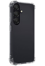 NoXx Hoes Geschikt voor Samsung S23 FE Hoesje Siliconen Cover Shock Proof Back Case Shockproof Hoes - Transparant - 2x