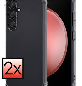 NoXx NoXx Samsung Galaxy S23 FE Hoesje Shockproof - Transparant - 2 PACK