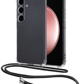 NoXx NoXx Samsung Galaxy S23 FE Hoesje Transparant Shockproof Met Zwart Koord