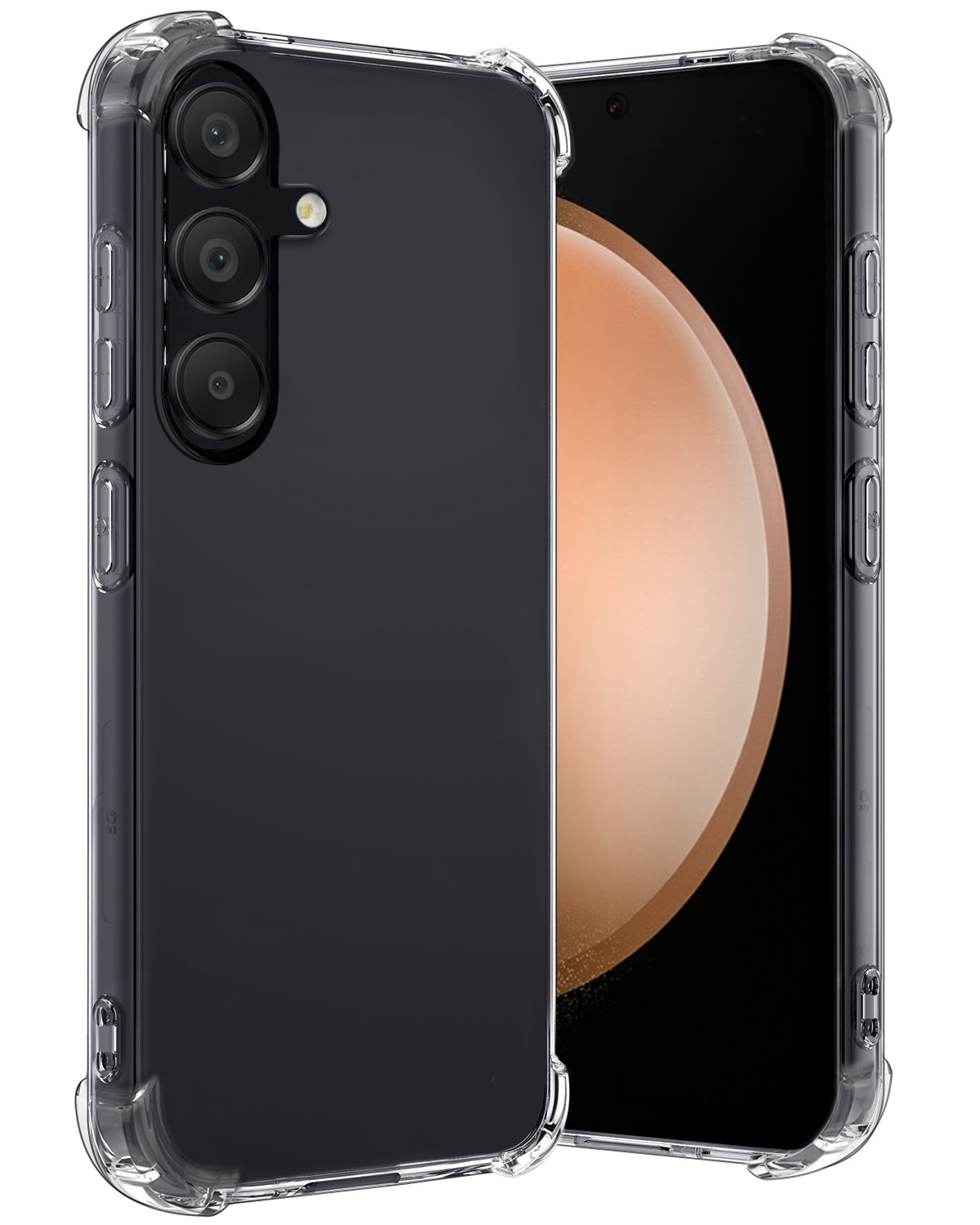 Nomfy Hoesje Geschikt voor Samsung S23 FE Hoesje Shock Proof Cover Case Shockproof - Hoes Geschikt voor Samsung Galaxy S23 FE Hoes Siliconen Back Case - Transparant