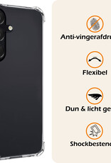 Nomfy Hoesje Geschikt voor Samsung S23 FE Hoesje Shock Proof Cover Case Shockproof Met Screenprotector - Hoes Geschikt voor Samsung Galaxy S23 FE Hoes Siliconen Back Case - Transparant