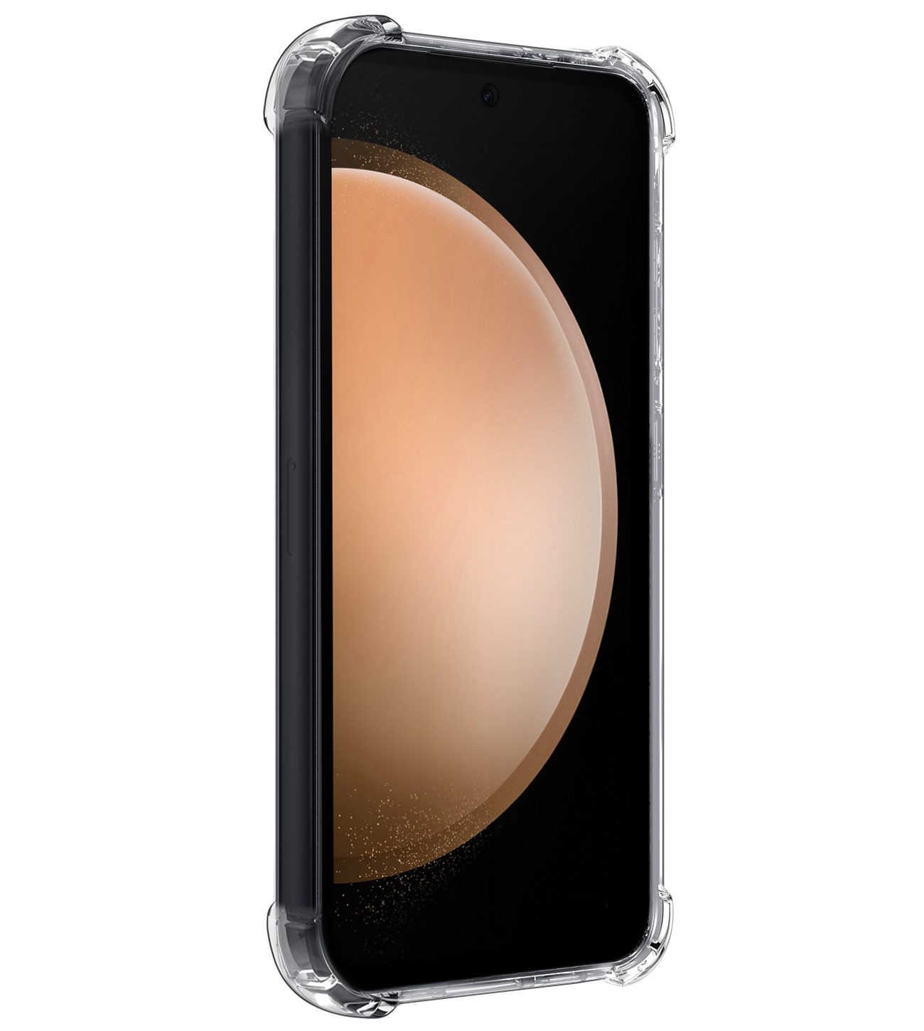 Nomfy Hoesje Geschikt voor Samsung S23 FE Hoesje Shock Proof Cover Case Shockproof Met Screenprotector - Hoes Geschikt voor Samsung Galaxy S23 FE Hoes Siliconen Back Case - Transparant
