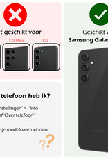 Nomfy Hoesje Geschikt voor Samsung S23 FE Hoesje Shock Proof Cover Case Shockproof Met Screenprotector - Hoes Geschikt voor Samsung Galaxy S23 FE Hoes Siliconen Back Case - Transparant