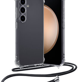 Nomfy Nomfy Samsung Galaxy S23 FE Hoesje Transparant Shockproof Met Zwart Koord