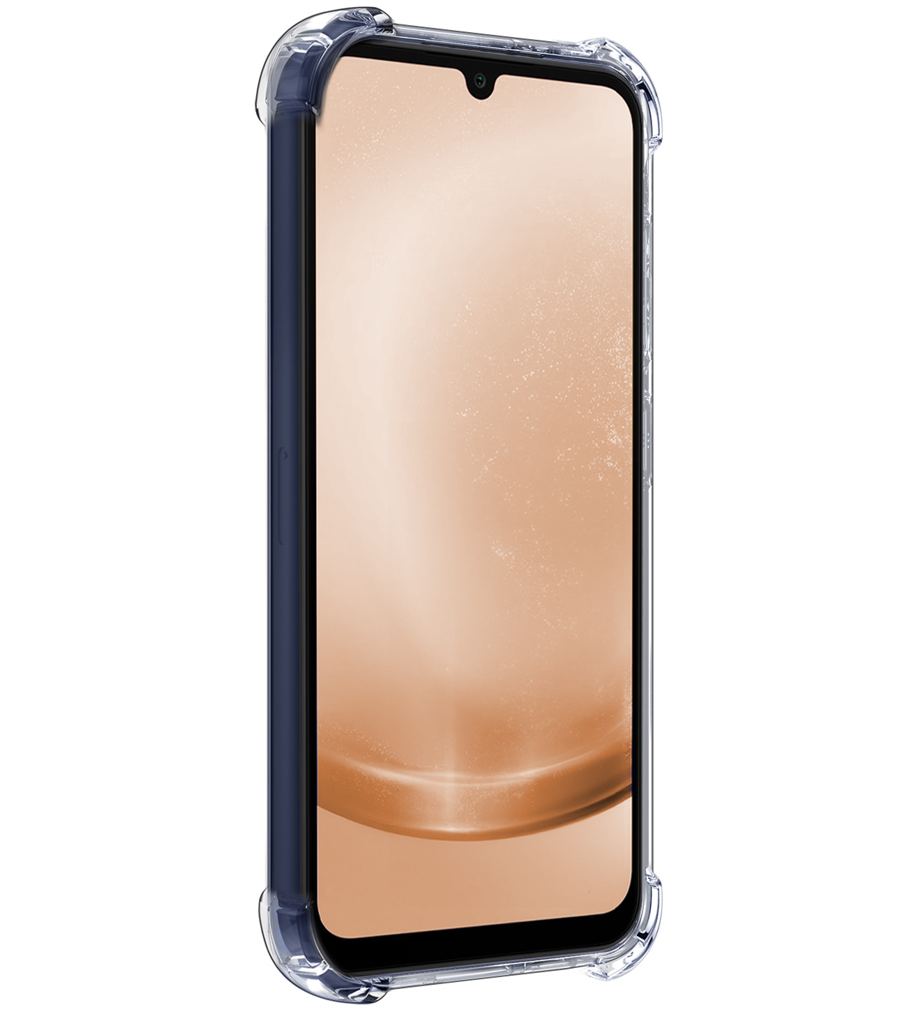 Nomfy Hoesje Geschikt voor Samsung A25 Hoesje Pasjeshouder Shockproof Pas Houder - Hoesje Geschikt voor Samsung Galaxy A25 Hoes Met Kaarthouder - Transparant - 2 PACK