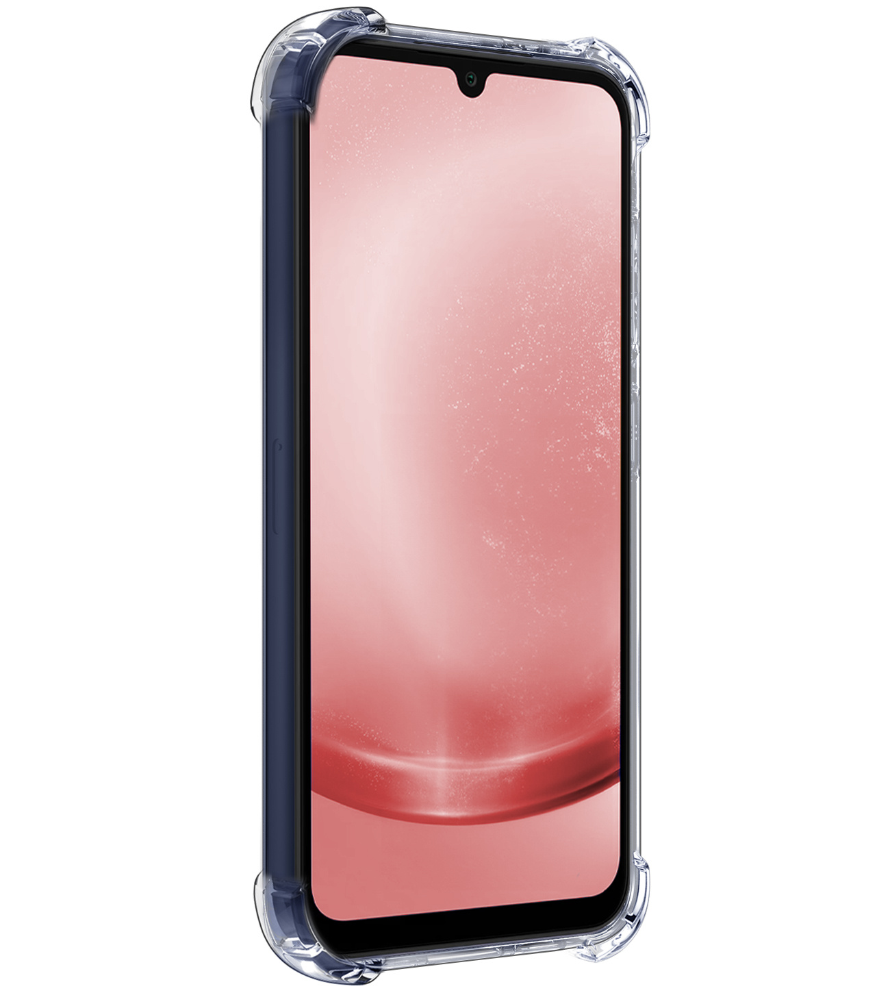 NoXx Hoes Geschikt voor Samsung A25 Hoesje Pasjeshouder Cover Shock Proof Case Siliconen Hoes Met Kaarthouder Met Screenprotector - Transparant