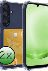 BASEY. Hoes Geschikt voor Samsung A25 Hoesje Shock Proof Case Hoes - Hoesje Geschikt voor Samsung Galaxy A25 Hoes Cover Shockproof - Transparant - 2 Stuks