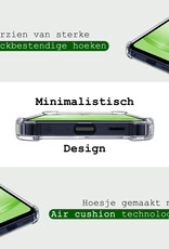 BASEY. Hoes Geschikt voor Samsung A25 Hoesje Shock Proof Case Hoes - Hoesje Geschikt voor Samsung Galaxy A25 Hoes Cover Shockproof - Transparant