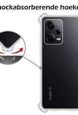 Nomfy Hoesje Geschikt voor Xiaomi Redmi Note 12 Pro+ Hoesje Shock Proof Cover Case Shockproof - Hoes Geschikt voor Xiaomi Redmi Note 12 Pro+ Hoes Siliconen Back Case - Transparant - 2 PACK