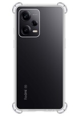 Nomfy Hoesje Geschikt voor Xiaomi Redmi Note 12 Pro+ Hoesje Shock Proof Cover Case Shockproof - Hoes Geschikt voor Xiaomi Redmi Note 12 Pro+ Hoes Siliconen Back Case - Transparant