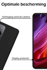 Nomfy Hoesje Geschikt voor Xiaomi Redmi Note 12 Pro+ Hoesje Siliconen Cover Case Met 2x Screenprotector - Hoes Geschikt voor Xiaomi Redmi Note 12 Pro+ Hoes Back Case - Zwart