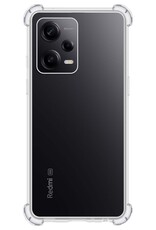 BASEY. Hoes Geschikt voor Xiaomi Redmi Note 12 Pro+ Hoesje Shock Proof Case Hoes Siliconen Met 2x Screenprotector - Hoesje Geschikt voor Xiaomi Redmi Note 12 Pro+ Hoes Cover Shockproof - Transparant