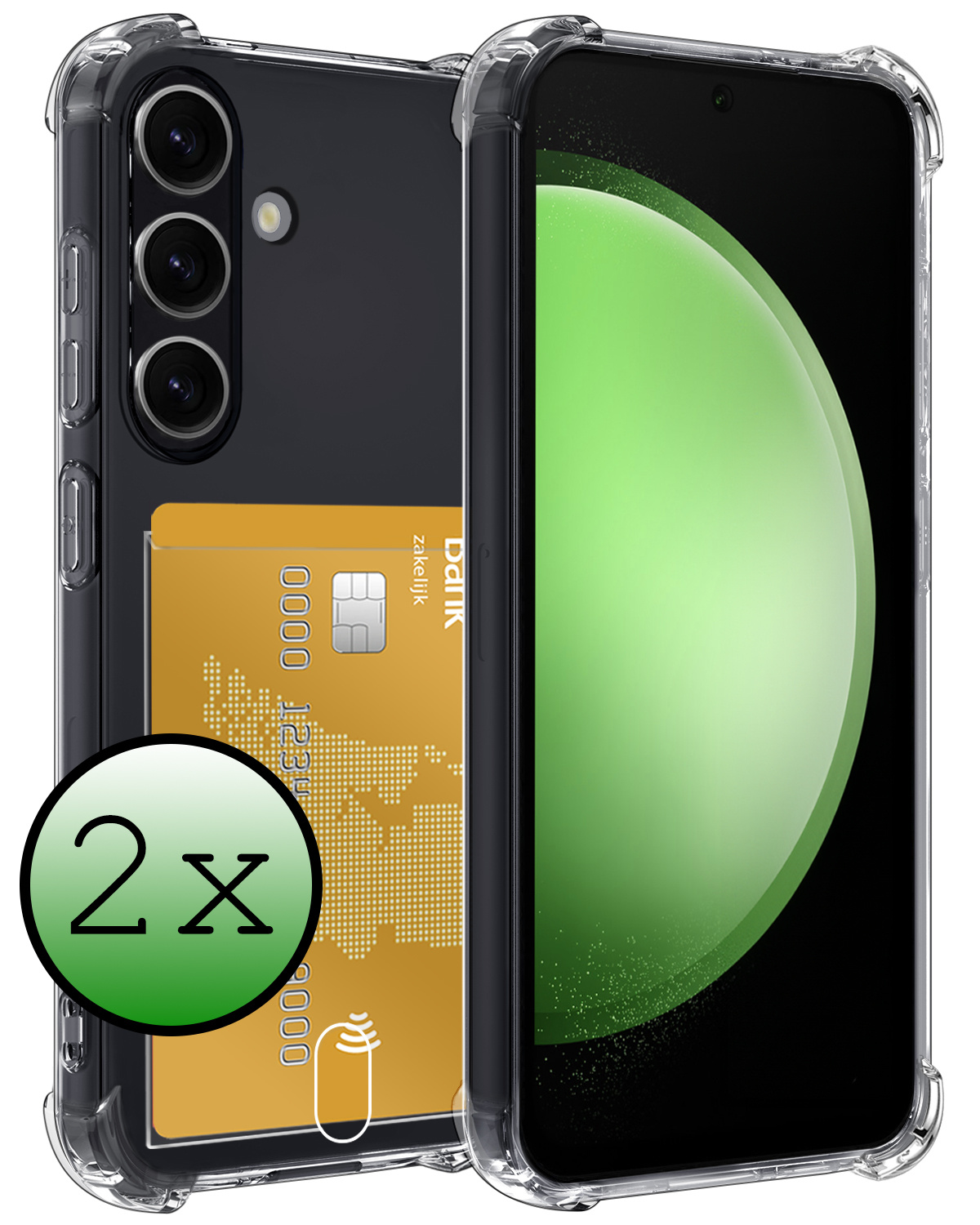 BASEY. Hoes Geschikt voor Samsung S23 FE Hoesje Shock Proof Case Hoes - Hoesje Geschikt voor Samsung Galaxy S23 FE Hoes Cover Shockproof - Transparant - 2 Stuks