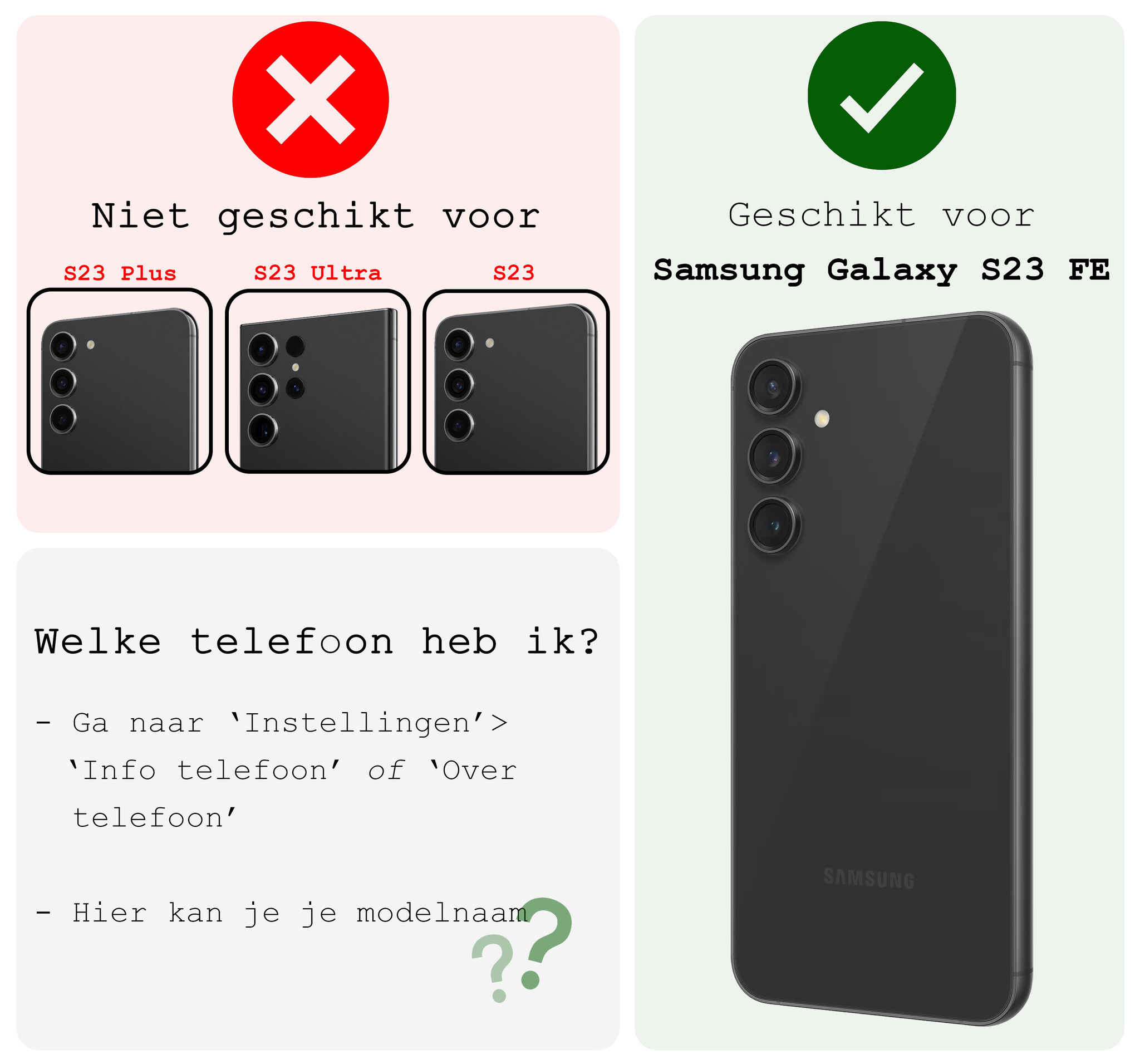 BASEY. Hoes Geschikt voor Samsung S23 FE Hoesje Shock Proof Case Hoes Met Screenprotector - Hoesje Geschikt voor Samsung Galaxy S23 FE Hoes Cover Shockproof - Transparant