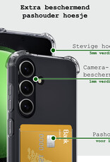 BASEY. Hoes Geschikt voor Samsung S23 FE Hoesje Shock Proof Case Hoes Met 2x Screenprotector - Hoesje Geschikt voor Samsung Galaxy S23 FE Hoes Cover Shockproof - Transparant