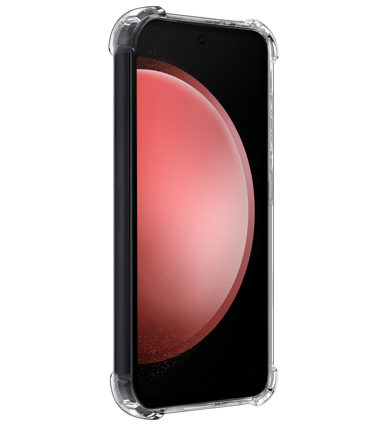 NoXx Hoes Geschikt voor Samsung S23 FE Hoesje Pasjeshouder Cover Shock Proof Case Siliconen Hoes Met Kaarthouder Met 2x Screenprotector - Transparant