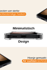 Nomfy Hoesje Geschikt voor Samsung S23 FE Hoesje Pasjeshouder Shockproof Pas Houder - Hoesje Geschikt voor Samsung Galaxy S23 FE Hoes Met Kaarthouder - Transparant - 2 PACK