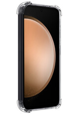 Nomfy Hoesje Geschikt voor Samsung S23 FE Hoesje Pasjeshouder Shockproof Pas Houder Met Screenprotector - Hoesje Geschikt voor Samsung Galaxy S23 FE Hoes Met Kaarthouder - Transparant