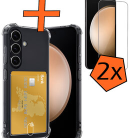 Nomfy Nomfy Samsung Galaxy S23 FE Hoesje Pashouder Met 2x Screenprotector