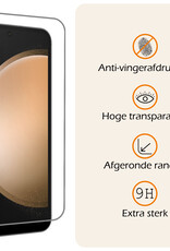 Nomfy Hoesje Geschikt voor Samsung S23 FE Hoesje Pasjeshouder Shockproof Pas Houder Met 2x Screenprotector - Hoesje Geschikt voor Samsung Galaxy S23 FE Hoes Met Kaarthouder - Transparant