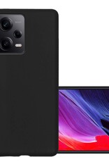 NoXx Hoes Geschikt voor Xiaomi Redmi Note 12 Pro+ Hoesje Cover Siliconen Back Case Hoes - Zwart