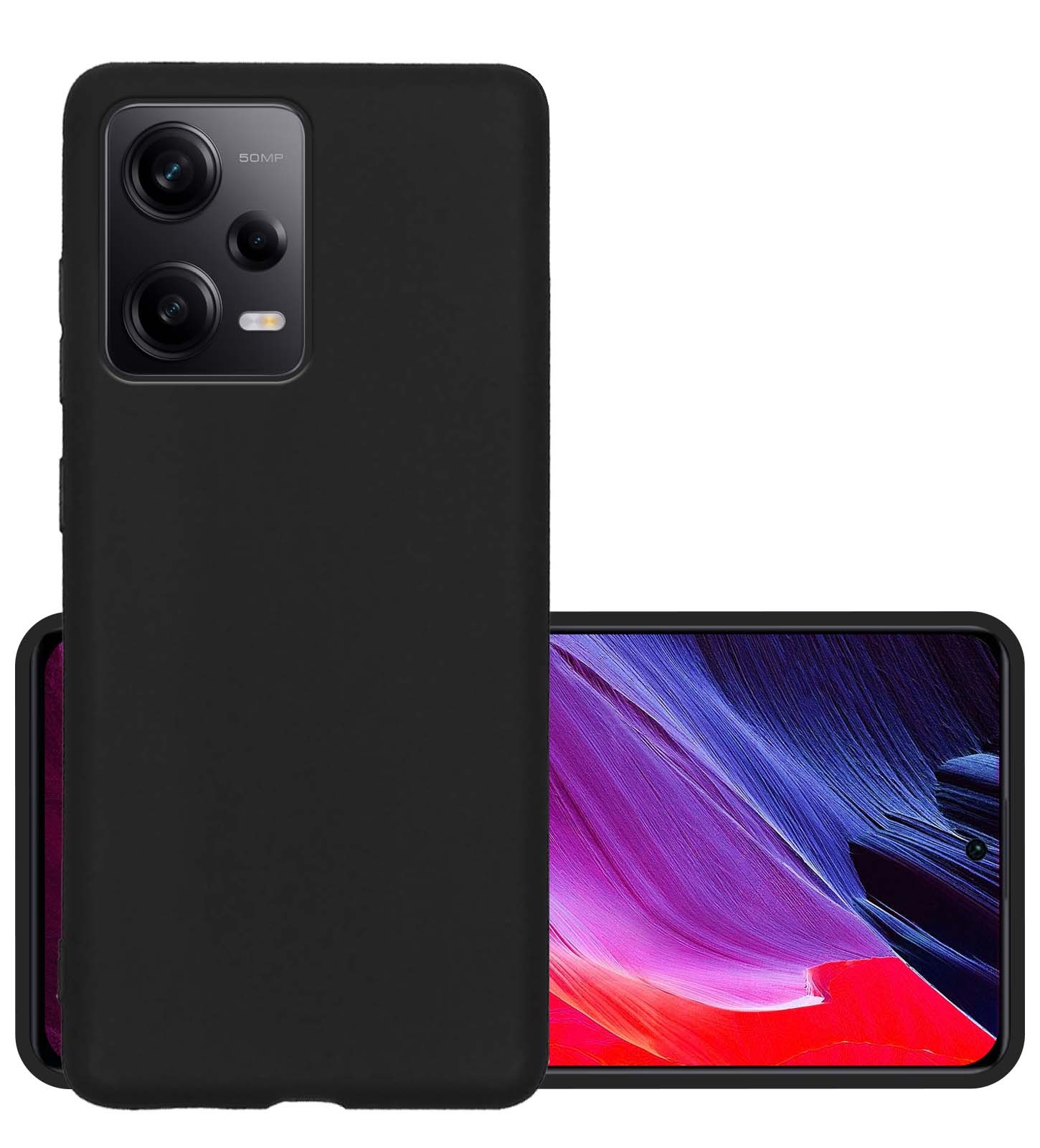 NoXx Hoes Geschikt voor Xiaomi Redmi Note 12 Pro+ Hoesje Cover Siliconen Back Case Hoes - Zwart