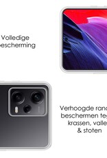 NoXx Hoes Geschikt voor Xiaomi Redmi Note 12 Pro+ Hoesje Cover Siliconen Back Case Hoes - Transparant - 2x