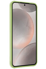 Nomfy Hoesje Geschikt voor Samsung S24 Plus Hoesje Siliconen Cover Case Met 2x Screenprotector - Hoes Geschikt voor Samsung Galaxy S24 Plus Hoes Back Case - Groen