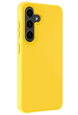 Nomfy Hoesje Geschikt voor Samsung S24 Plus Hoesje Siliconen Cover Case Met 2x Screenprotector - Hoes Geschikt voor Samsung Galaxy S24 Plus Hoes Back Case - Geel