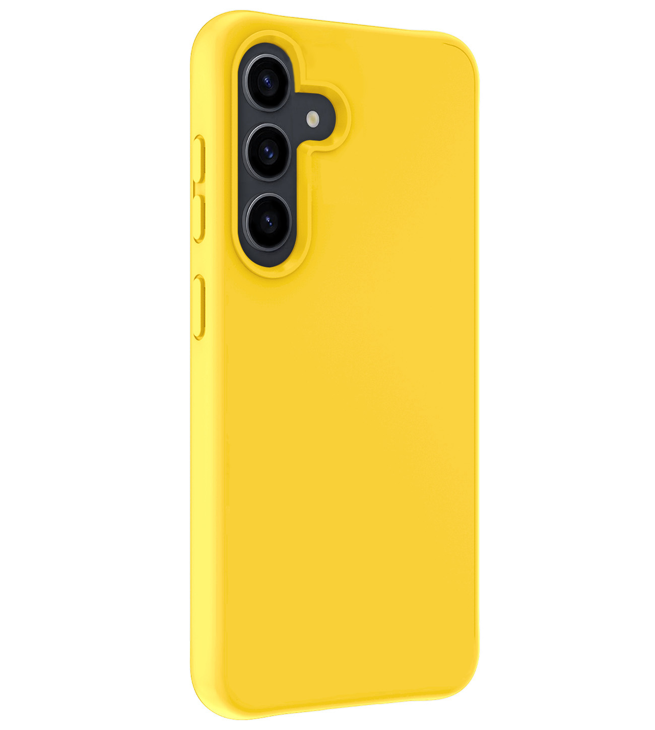 Nomfy Hoesje Geschikt voor Samsung S24 Plus Hoesje Siliconen Cover Case Met 2x Screenprotector - Hoes Geschikt voor Samsung Galaxy S24 Plus Hoes Back Case - Geel