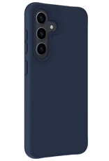 Nomfy Hoesje Geschikt voor Samsung S24 Plus Hoesje Siliconen Cover Case Met 2x Screenprotector - Hoes Geschikt voor Samsung Galaxy S24 Plus Hoes Back Case - Donkerblauw