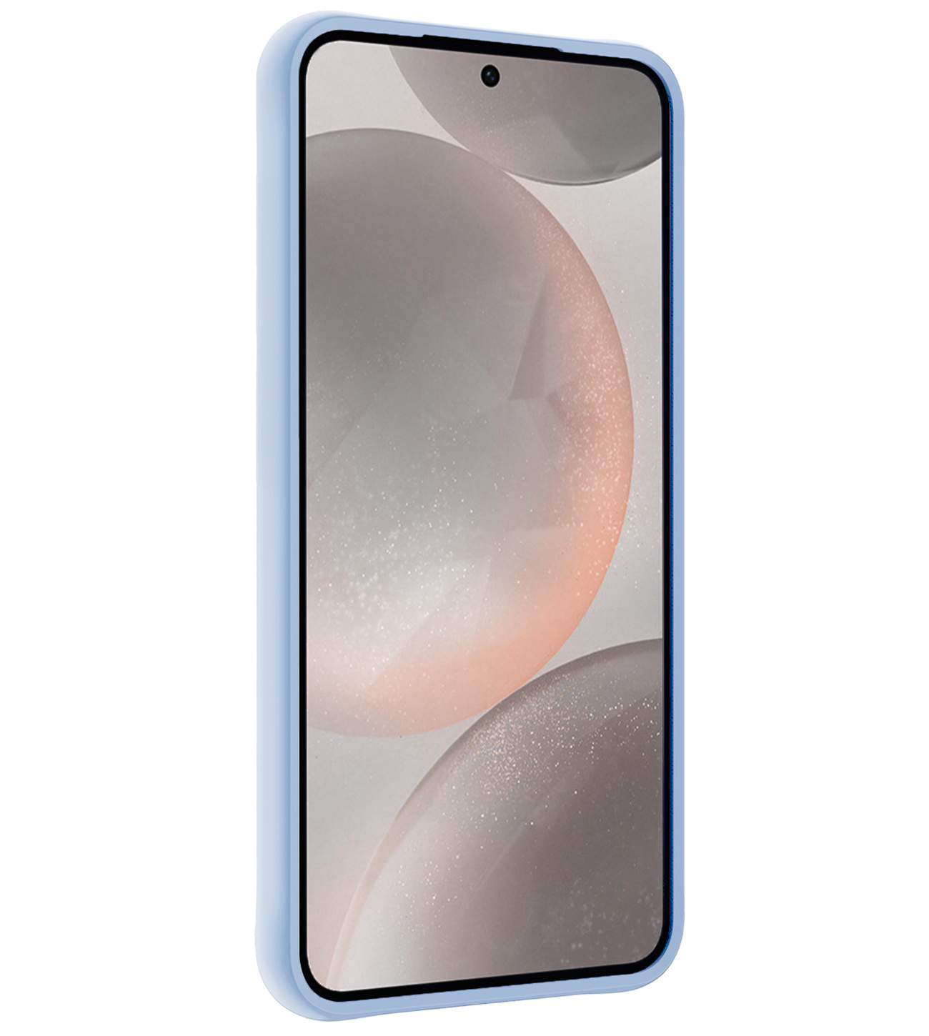 Nomfy Hoesje Geschikt voor Samsung S24 Plus Hoesje Siliconen Cover Case Met Screenprotector - Hoes Geschikt voor Samsung Galaxy S24 Plus Hoes Back Case - Lichtblauw