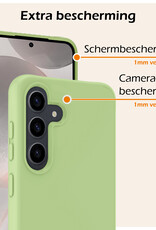 Nomfy Hoesje Geschikt voor Samsung S24 Plus Hoesje Siliconen Cover Case Met Screenprotector - Hoes Geschikt voor Samsung Galaxy S24 Plus Hoes Back Case - Groen