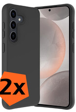 Nomfy Hoesje Geschikt voor Samsung S24 Plus Hoesje Siliconen Cover Case - Hoes Geschikt voor Samsung Galaxy S24 Plus Hoes Back Case - 2-PACK - Zwart