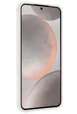 Nomfy Hoesje Geschikt voor Samsung S24 Plus Hoesje Siliconen Cover Case - Hoes Geschikt voor Samsung Galaxy S24 Plus Hoes Back Case - 2-PACK - Wit