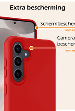 Nomfy Hoesje Geschikt voor Samsung S24 Plus Hoesje Siliconen Cover Case - Hoes Geschikt voor Samsung Galaxy S24 Plus Hoes Back Case - 2-PACK - Rood