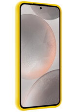 Nomfy Hoesje Geschikt voor Samsung S24 Plus Hoesje Siliconen Cover Case - Hoes Geschikt voor Samsung Galaxy S24 Plus Hoes Back Case - 2-PACK - Geel