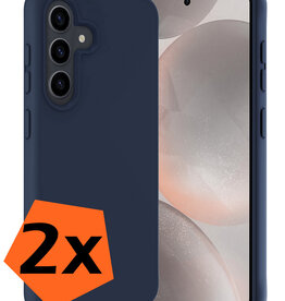Nomfy Nomfy Samsung Galaxy S24 Plus Hoesje Siliconen - Donkerblauw - 2 PACK